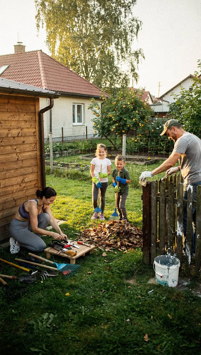 Para omawiająca podział obowiązków domowych w wygodnym salonie.